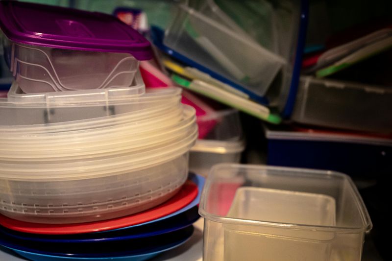 Excess Plastic Containers Without Matching Lids