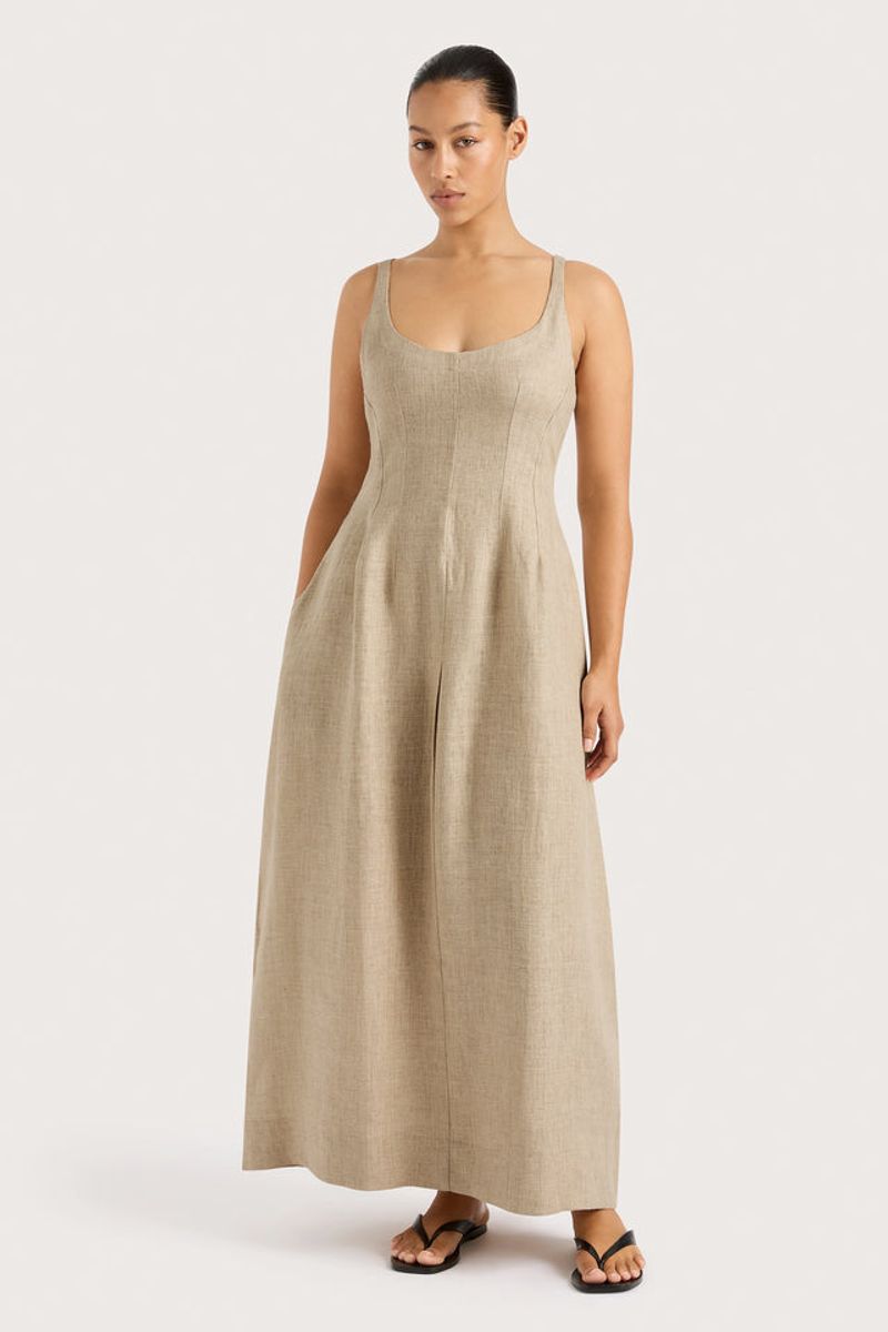 Faithfull The Brand Linen Midi Dress