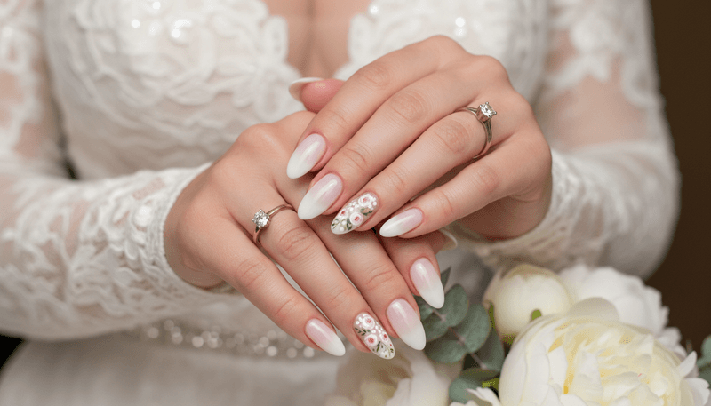 Floral Accent Nails