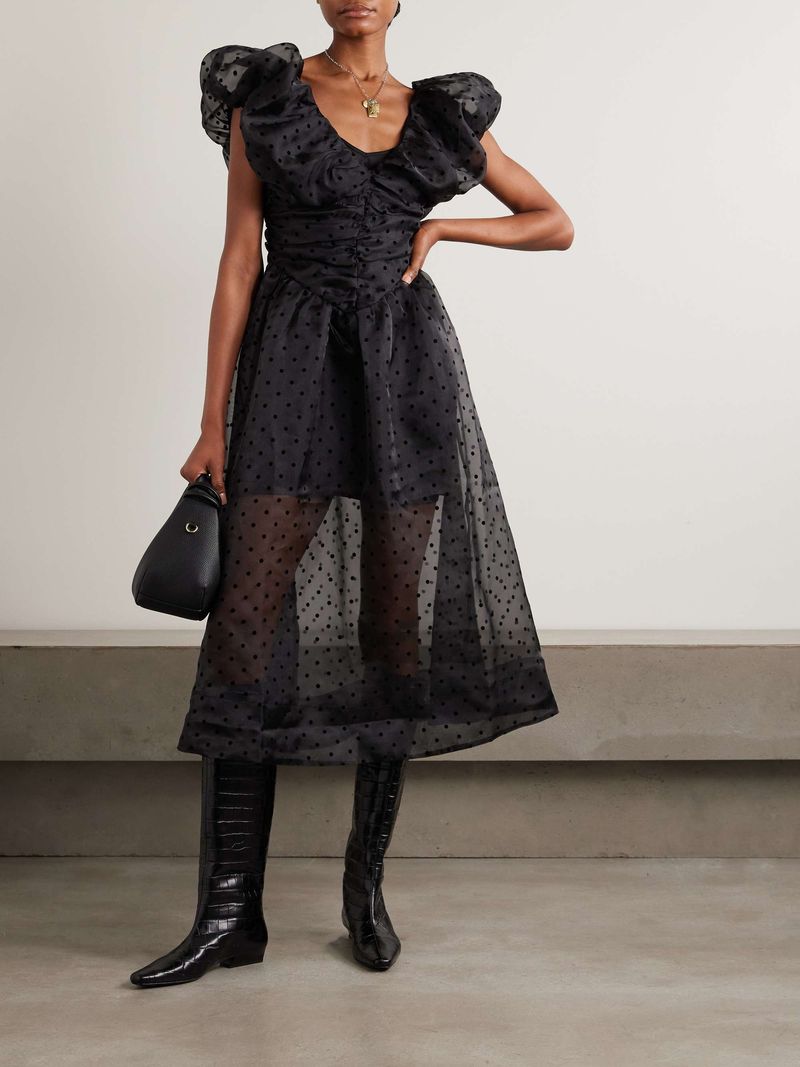 GANNI Polka-Dot Midi Dress (Net-a-Porter)