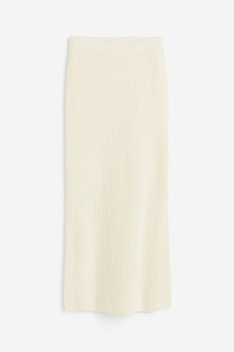 H&M Ribbed Knit Midi Skirt