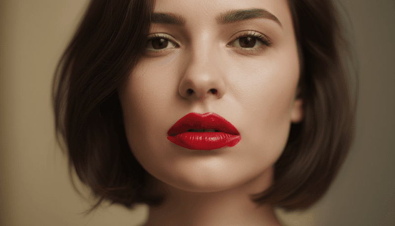 Heavy, Overapplied Lipstick