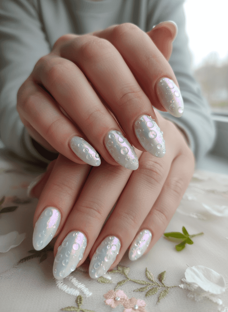 Dewdrop Accent Nails