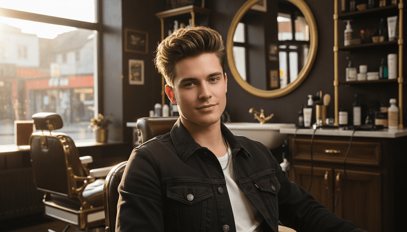 Messy Quiff with Fade