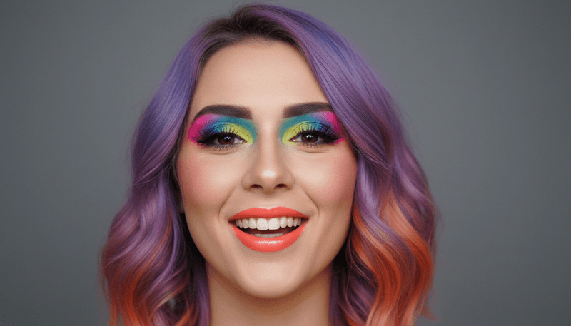 Neon Bright Colors Like Electric Pink or Orange