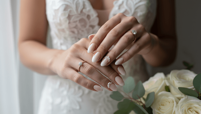 Nude Nails with Micro Pearls