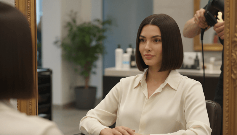 One-Length Blunt Bob (Chin-Length)