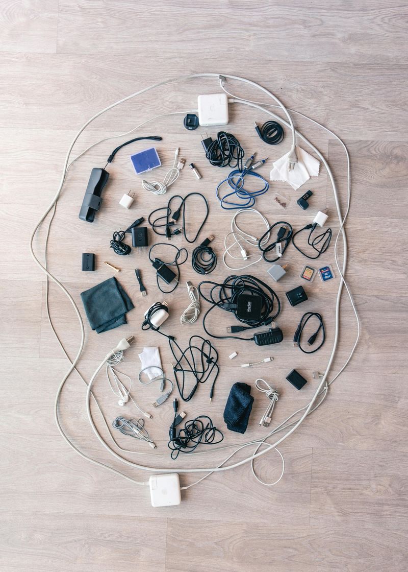 Outdated Electronics and Tangled Cords