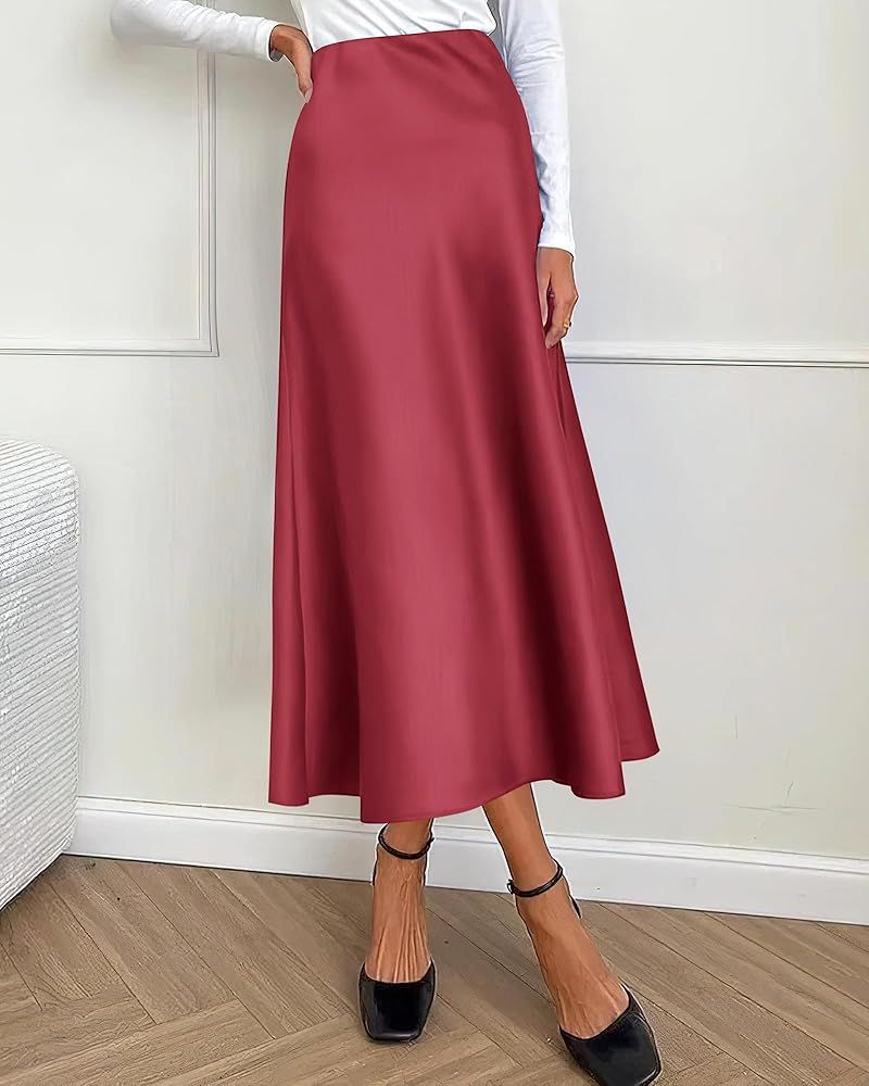 Satin Midi Skirt