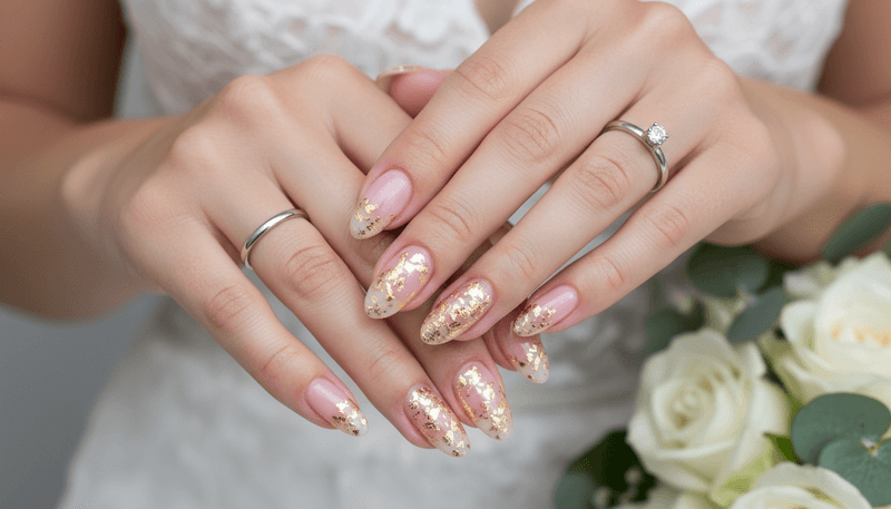 Sheer Pink with Gold Foil
