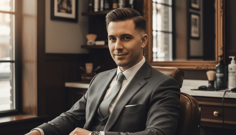 Side Part with Taper Fade
