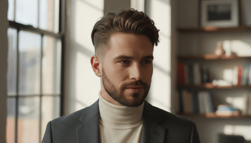 Slicked-Back Undercut (Looser Finish)