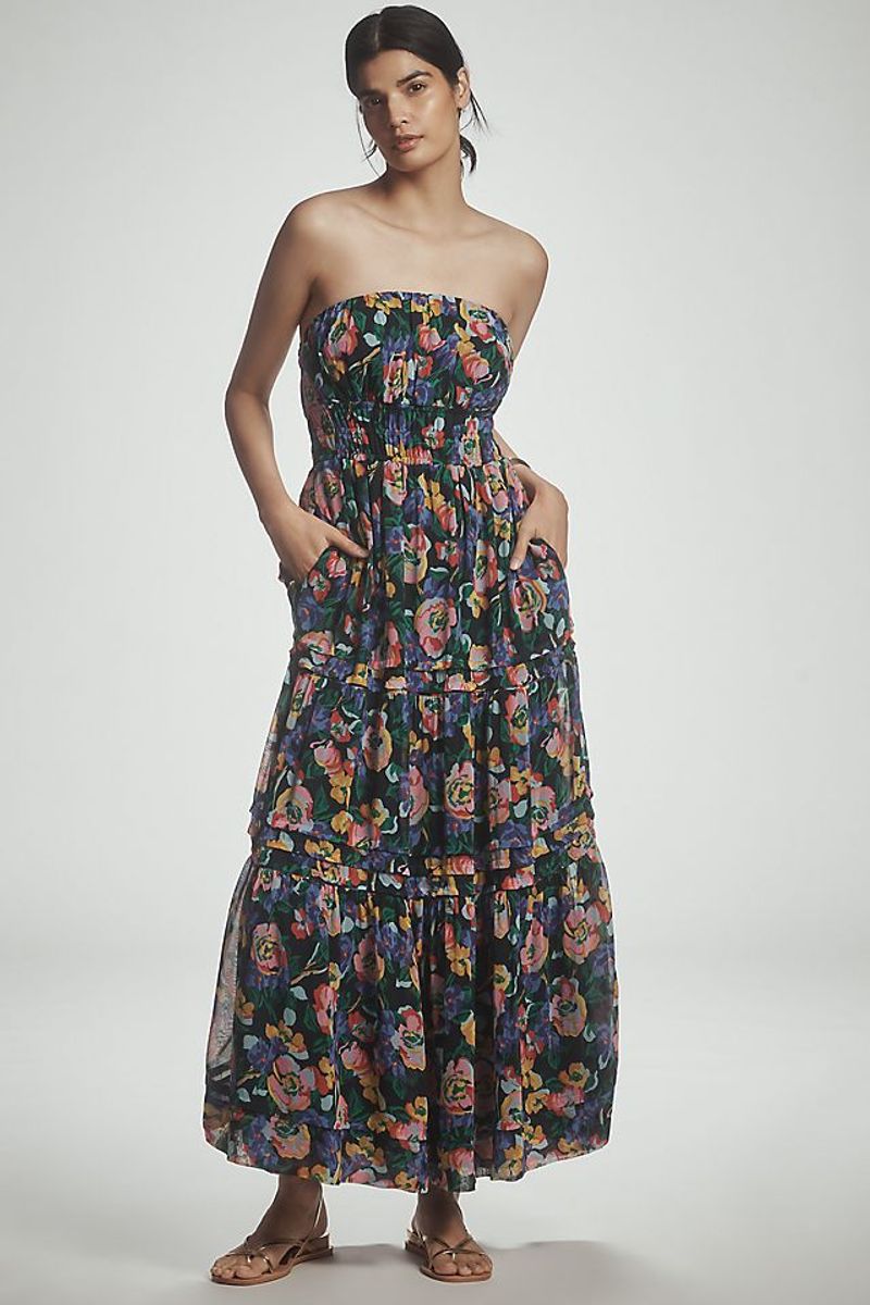 The Somerset Strapless Maxi Dress — Anthropologie
