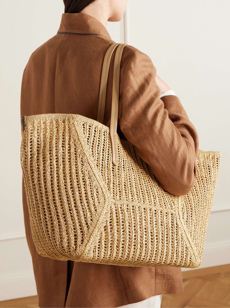 Woven Tote Bags in Warm Neutrals