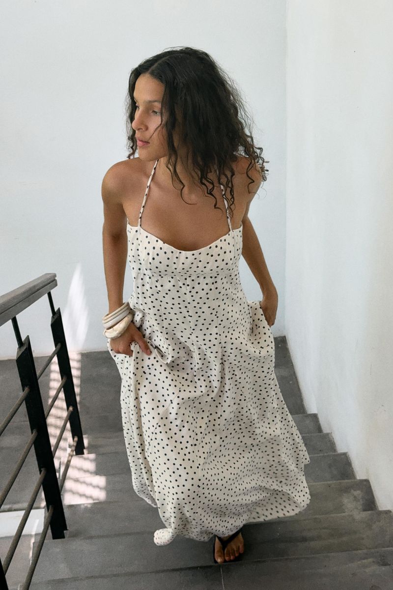 Zara Flowy Polka Dot Dress