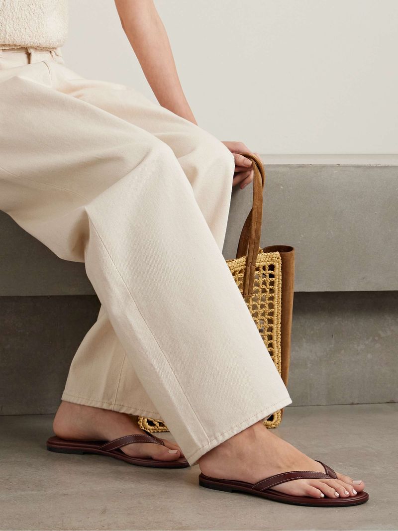 Aeyde Melody Leather Flip-Flops