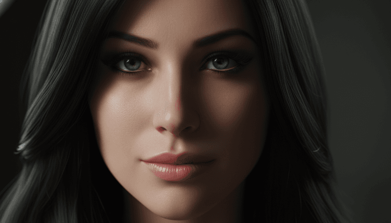 Black Hair + Green Eyes