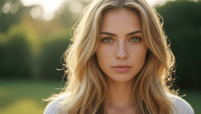 Blonde Hair + Green Eyes