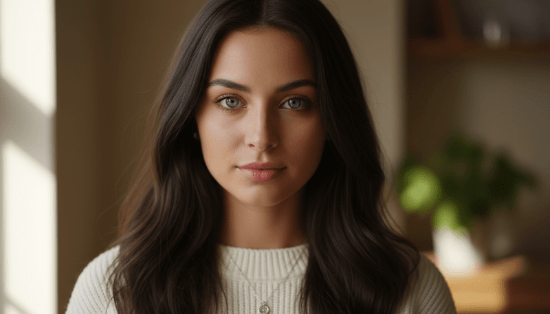 Brunette Hair + Blue Eyes