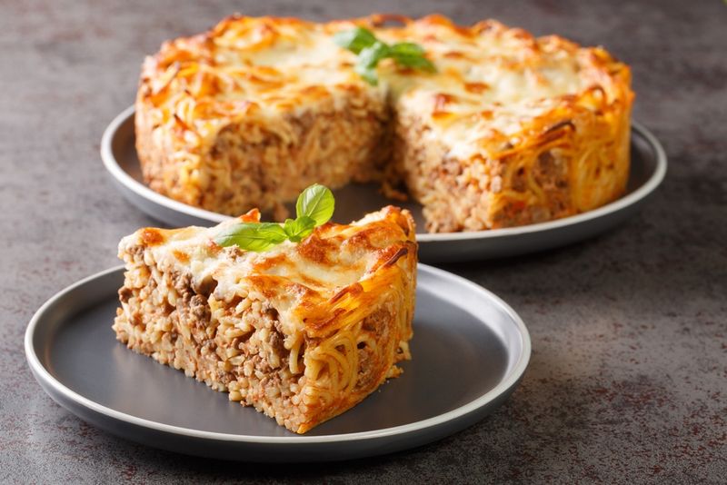 Cheesy Baked Spaghetti