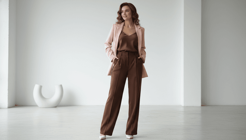 Chocolate Brown + Soft Pink