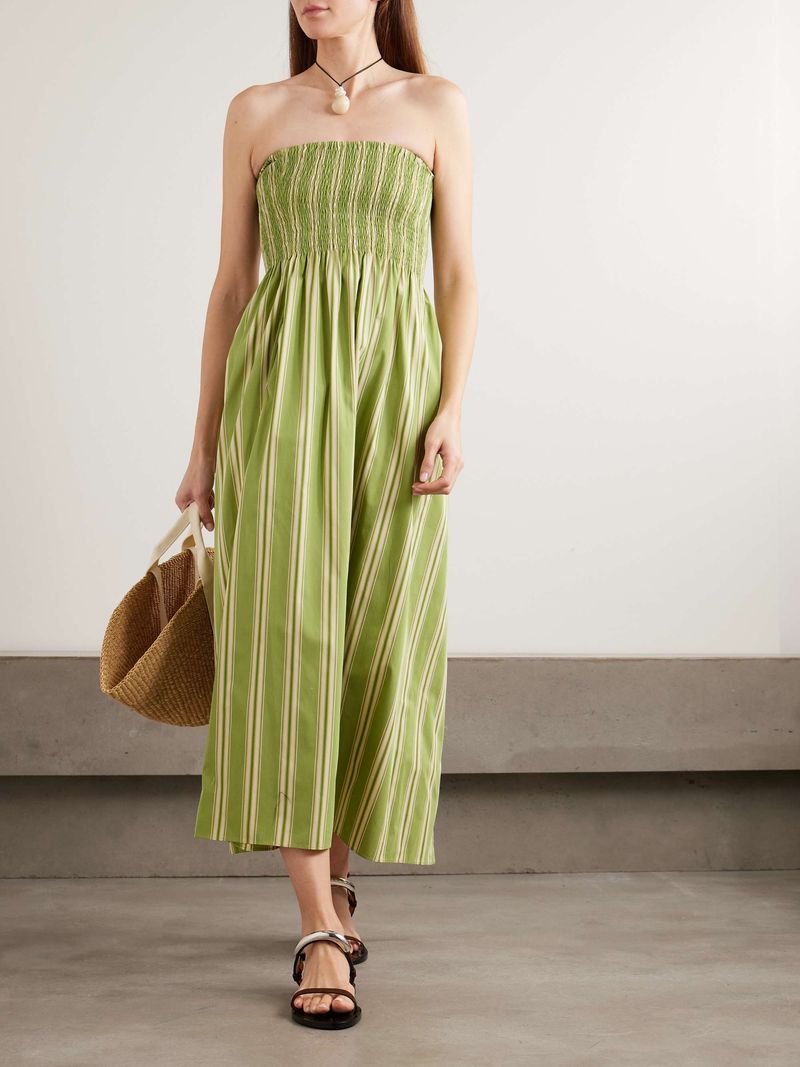 Faithfull the Brand Shirred Midi Dress