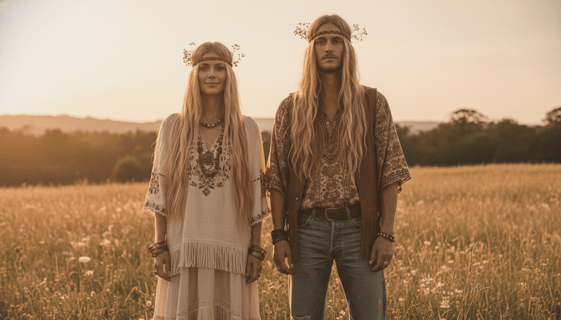 Long Straight Hippie Hair