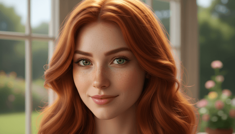 Red Hair + Green Eyes