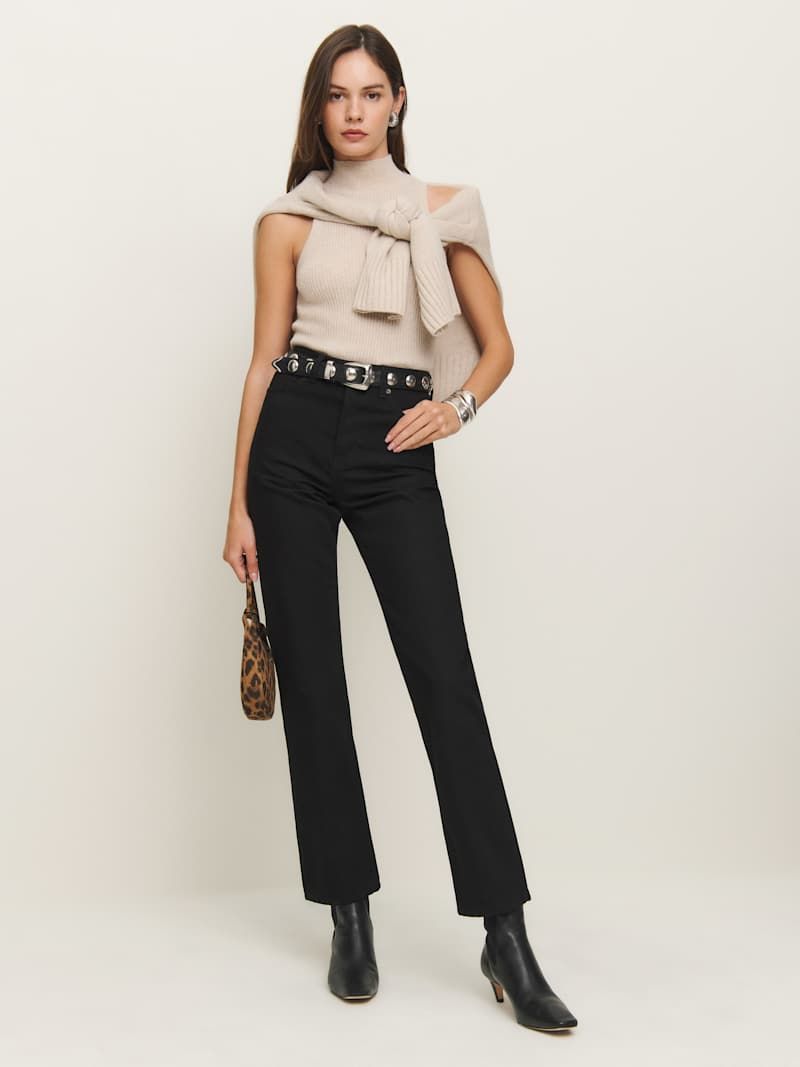 Reformation Cynthia Black Jeans