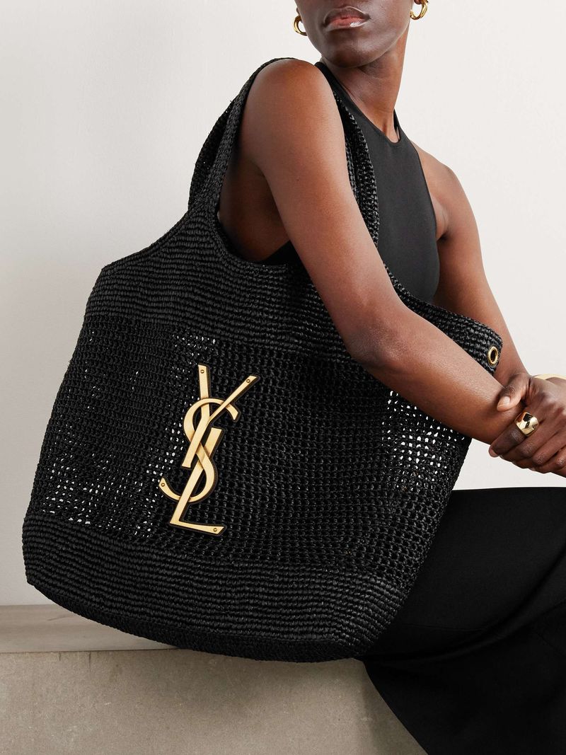 Saint Laurent Icare Maxi Raffia Tote