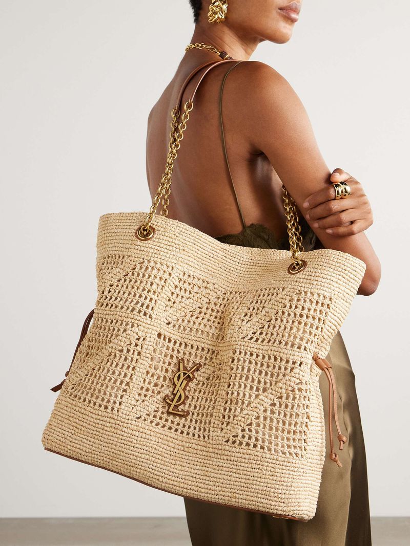 Saint Laurent Jamie Raffia Tote