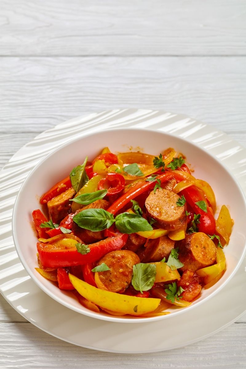 Sausage & Peppers Bake