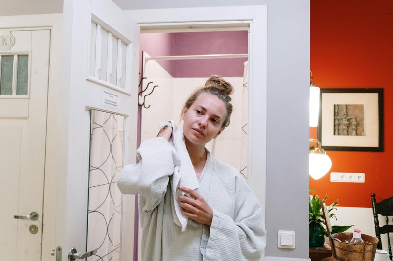 Saying I'm Ready While Still Wearing a Towel and One Sock