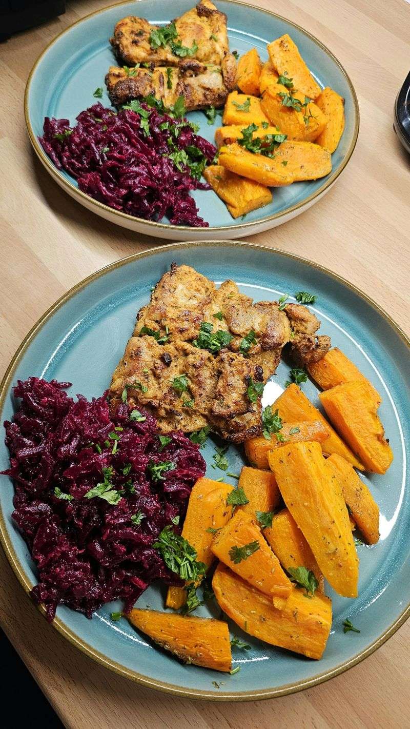 Sheet Pan Chicken Thighs & Sweet Potatoes