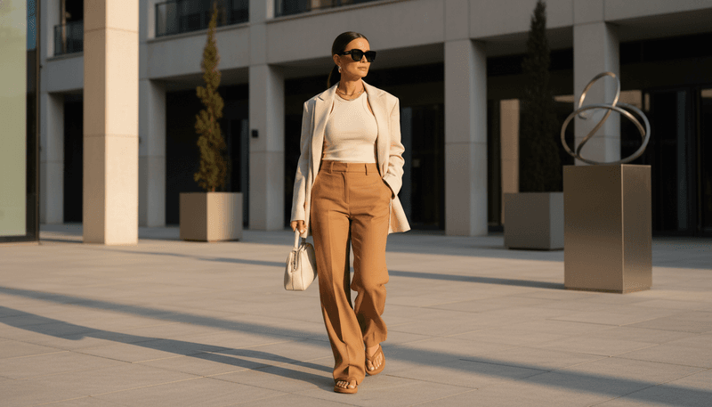 Tailored Trousers + Tank + The Row-Inspired Flip-Flops
