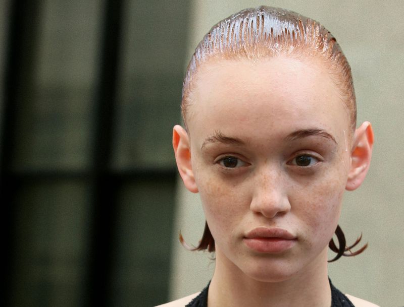 Wet Hair Slick Styles