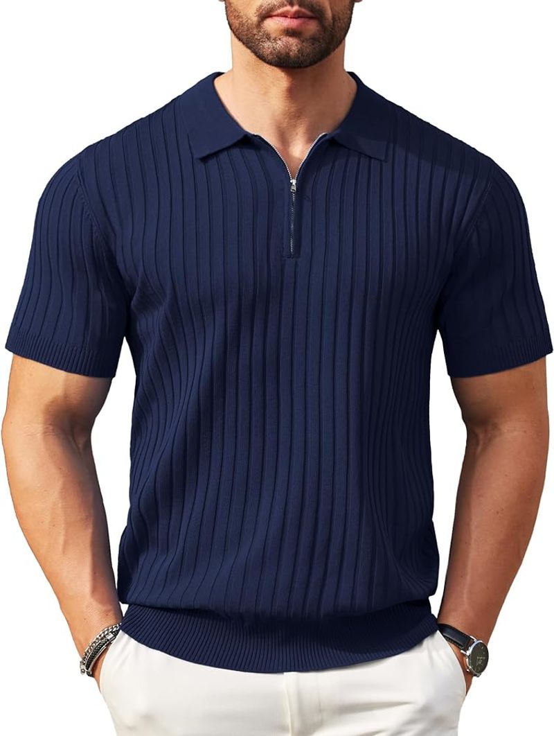 A Navy Knit Polo