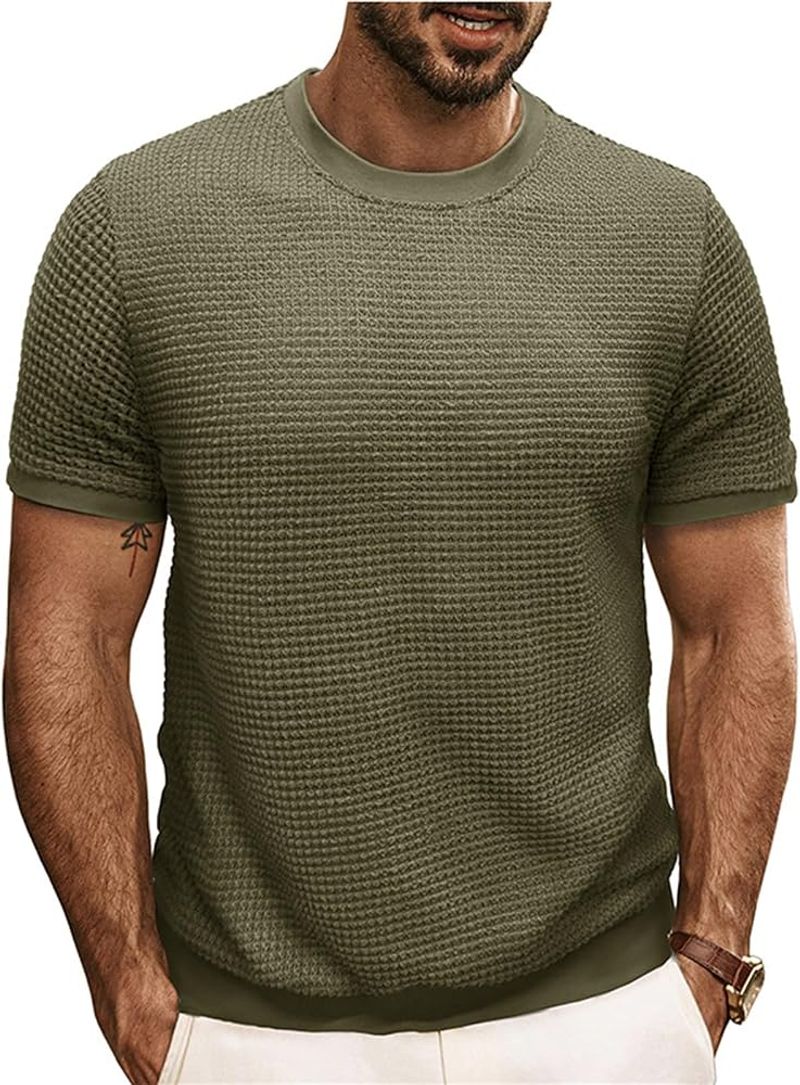 A Textured Crewneck T-Shirt