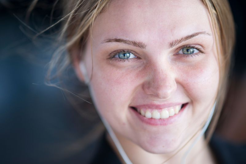 A slightly imperfect smile