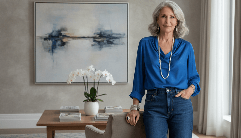 Add a Silk Blouse for Instant Sophistication