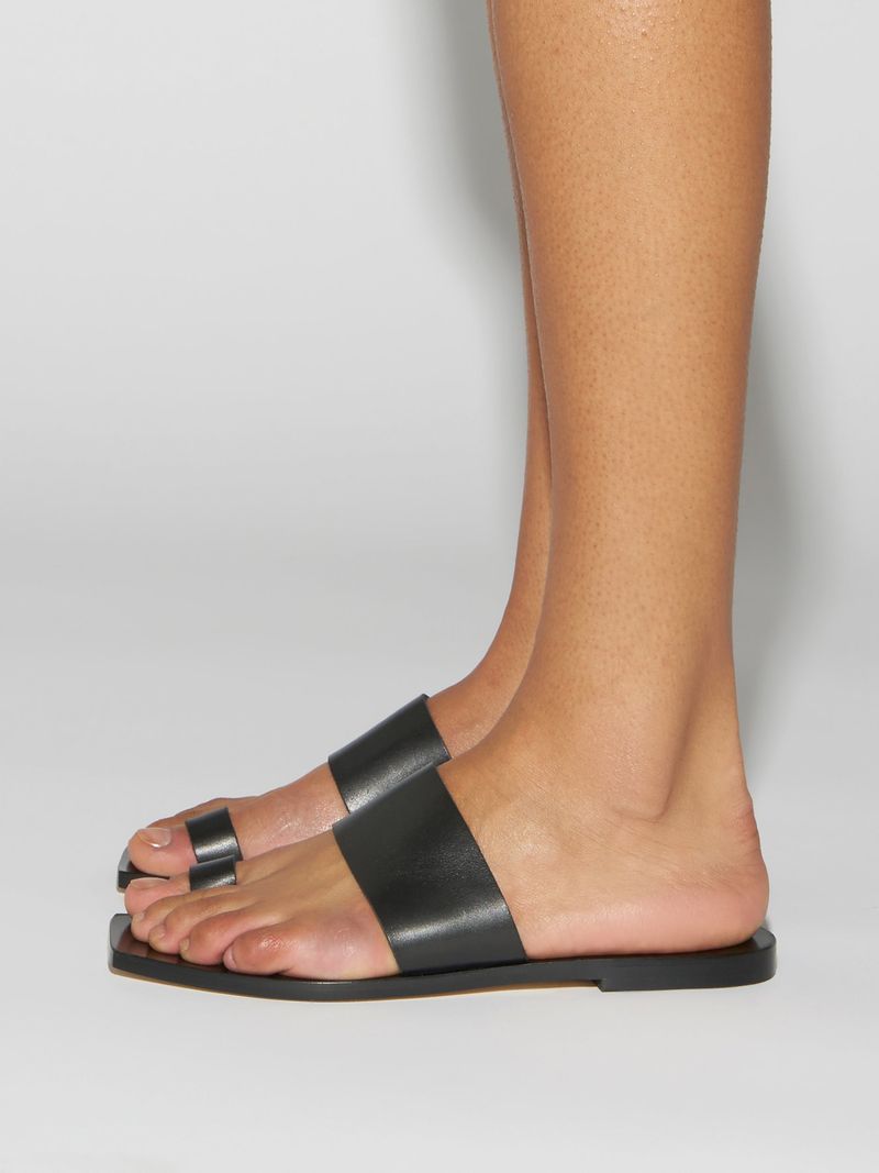 Aeyde Sibel Leather Flat Sandals