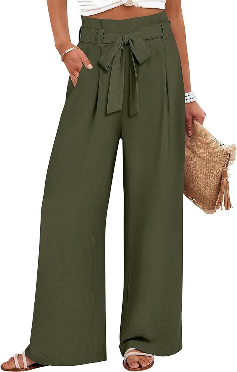 Anrabess Belted Palazzo Pants