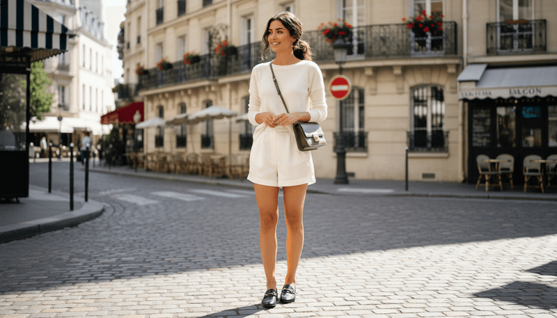 Boxer Shorts + Lightweight Knit + Loafers