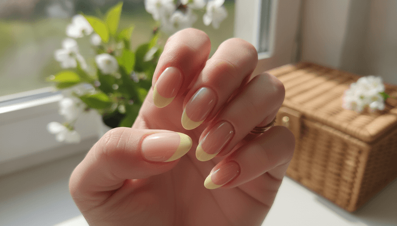 Butter Yellow French Tips