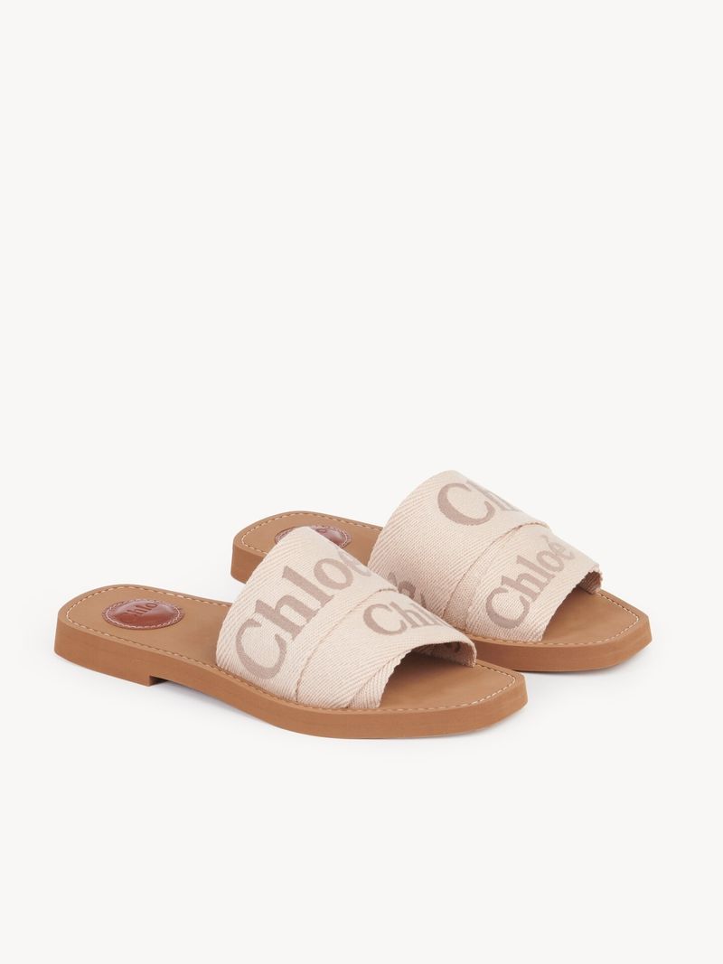 Chloe Woody Flat Mule Sandals