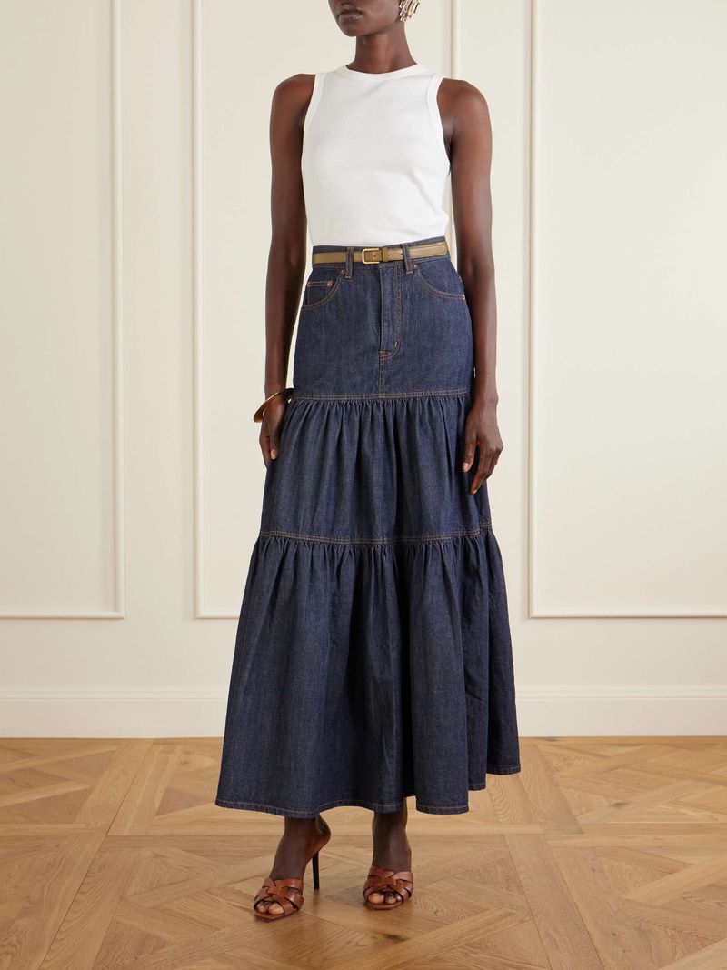 Denim Maxi Skirts