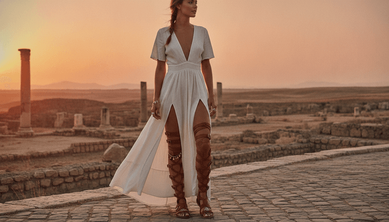 Gladiator Sandals That Lace to the Knee