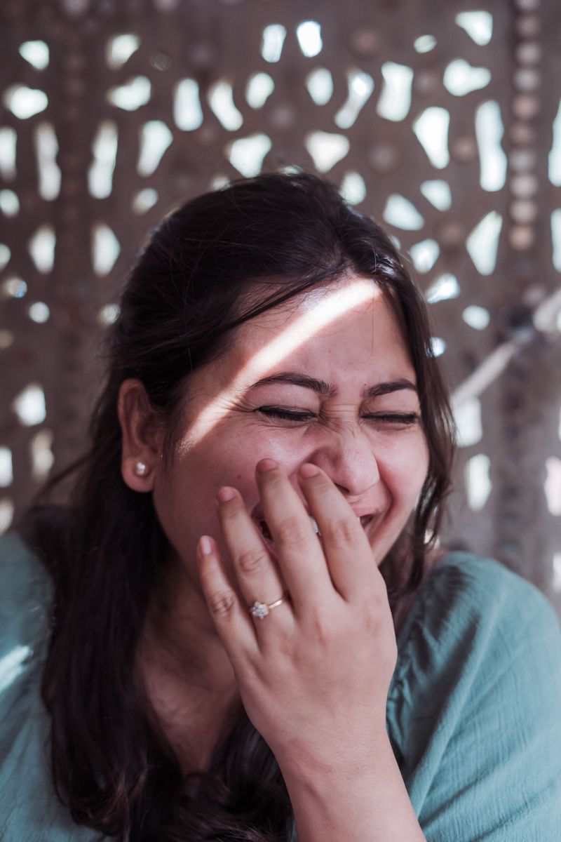 Her natural laugh