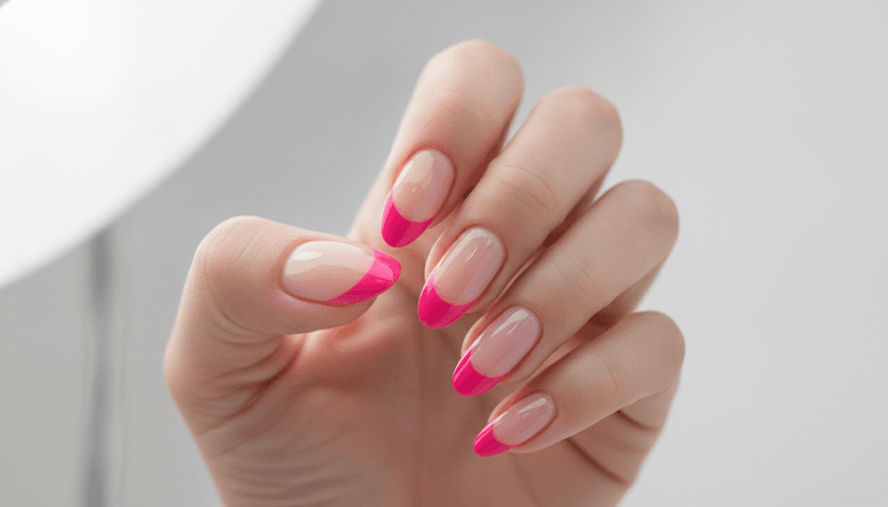 Hot Pink French Tips