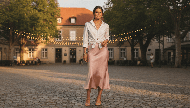 Knotted with a Midi Slip Skirt